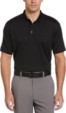 NWT Callaway Men's Solid Opti-dri Short Sleeve Golf Polo Shirt Black Size XL