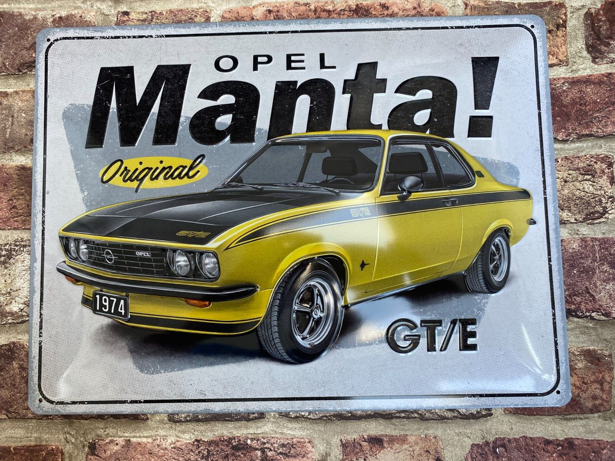Nostalgic-Art Targhe Vintage, Opel - Manta GT/E