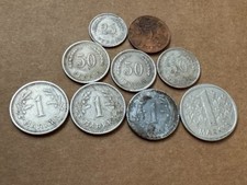 Finland 1 Markka 1930 1933 1970 50 Pennia 1921 1939 25 Pennia 1936 5 Pennia 1935