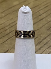 Vintage Wheeler Mfg Designer Sterling Silver Stamped Band Ring - Size 5