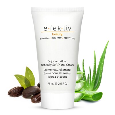 Jojoba and Aloe Naturally Soft Hand Cream by Efektiv for Unisex - 2.5 oz Cream