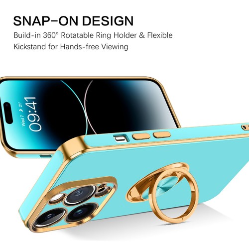 For iPhone 15 14 13 12 11 Pro Max Shockproof Kickstand Ring Rugged Case Cover - Picture 169 of 199