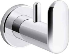 KOHLER K-97897-CP Kumin Robe Hook Matte Polished Chrome, NEW