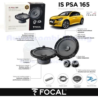 Haut-Parleurs Avant FOCAL Plug Et Play IS PSA 165 Pour PEUGEOT 208 II - Photo 1/4