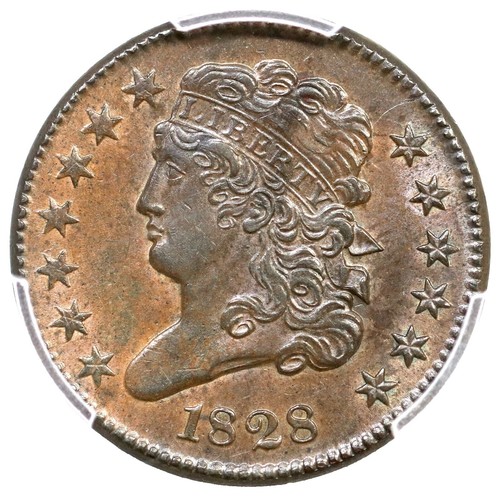 1828 13 Stars Half Cent - Ch XF Details, Old Cleaned (#61949-L) | eBay