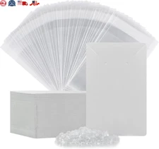 100 Pcs Earring Display Cards with 100 Jewelry Packaging for Earrings