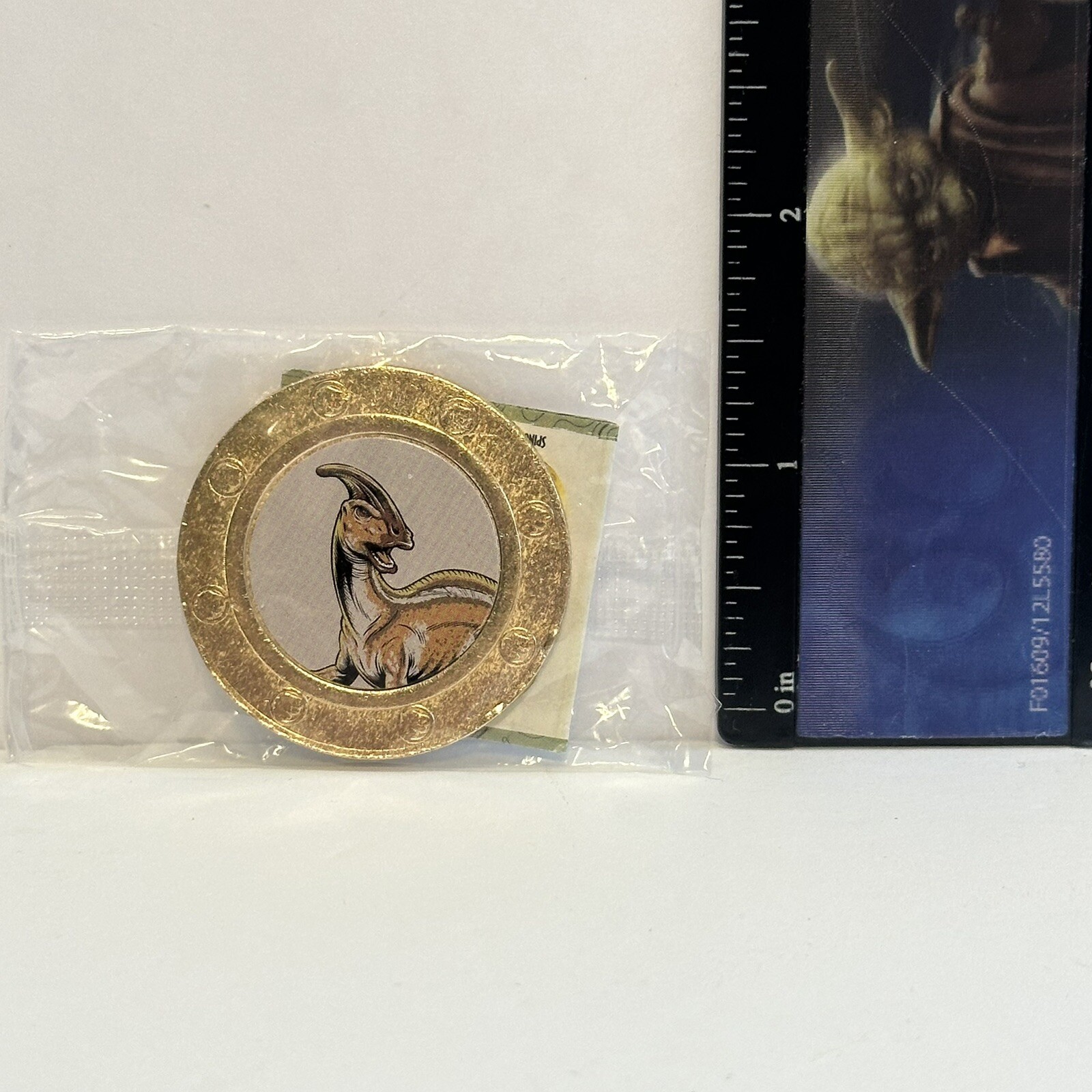 Frankford Jurassic Park Dominion Parasaurolophus Dinosaur Metal Coin New Sealed