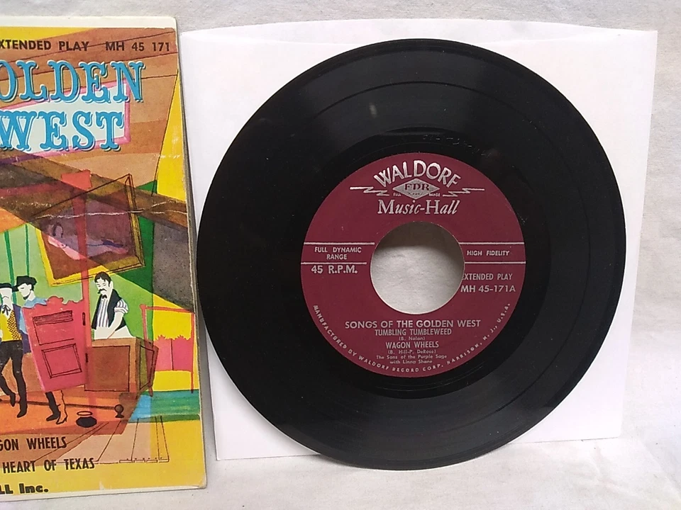 Sons Of The Purple Sage Songs of The Golden West 45 RPM EP Waldorf MH 45-171 Foto 3 de 4