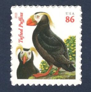 Tufted puffin stamp