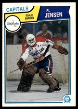 1983-84 O-Pee-Chee Hockey Card Al Jensen RC Washington Capitals #373 NM