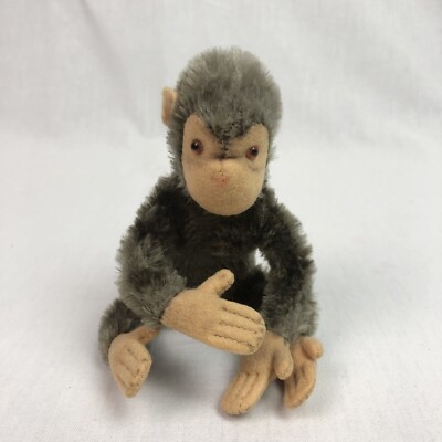 Vintage STEIFF Miniatur Affe JOCKO Monkey Mohairplüsch 1960er seltenes Fundstück