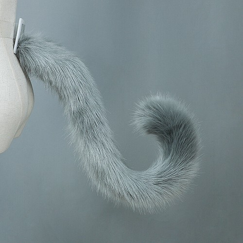 Lolita Headband Faux Fur Cats Ears and Tail Sets Plushly Animals Cosplay Props - Picture 18 of 40