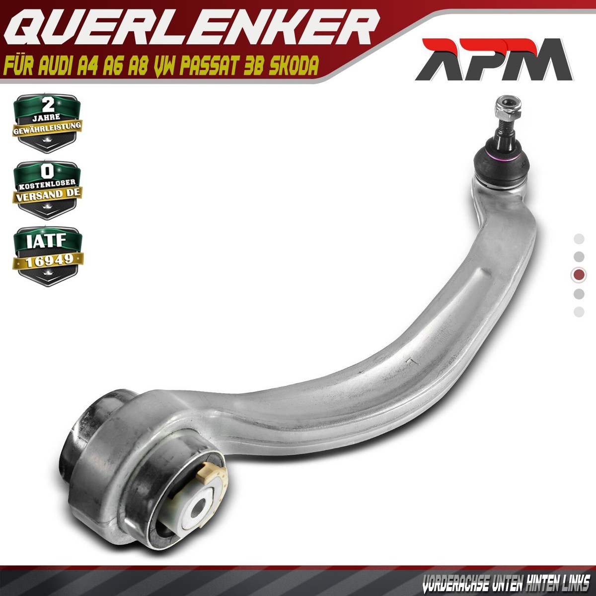 BESTPRICE Querlenker Vorderachse - Kompatibel Mit Audi A4 B5, A6 C5, VW Passat B5.5