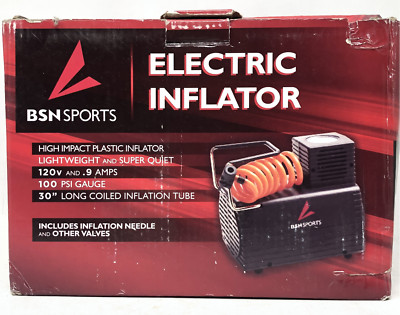 BSN Sports Electric Inflator Black 120V 9 AMPS 100 PSI Gauge