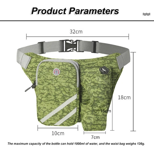 Men Women Climbing Waist Bag With Water Bottle Holder Fanny Pack Pouch Bum Bag* - Picture 9 of 17