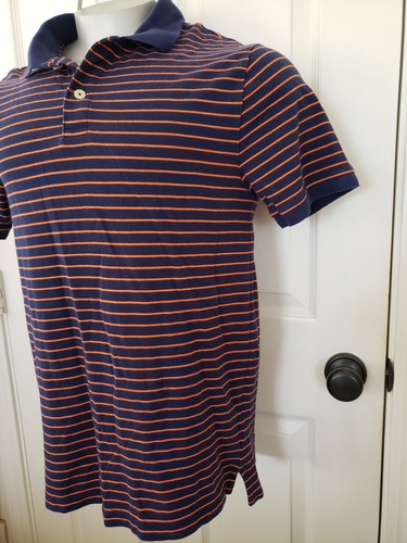 Camisa polo grande a rayas Gap para hombre (L) naranja/azul marino todos los días - Imagen 3 de 7