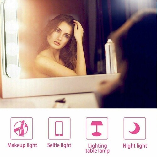NEW 12V Portable Mirror Makeup Light 4 LED Bulbs Super Bright Lights For Makeup - Picture 11 of 14