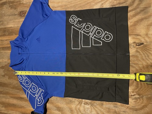 Adidas Youth Track Jacket Size XL 18/20 Blue Black Colorblock Big Logo NWOT NEW - Picture 4 of 9