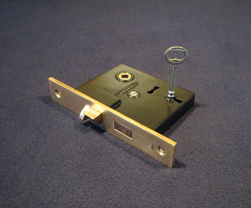 Early Antique Fine Passage Mortise Lock w/ Skeleton Key #690 Corbin 1880's - Picture 10 of 12