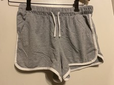 Old Navy Kids Girls Gray White Trim Cotton Blend Waist Shorts Size XXL 18 