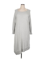 H By Halston Women Gray Casual Dress 1X Plus