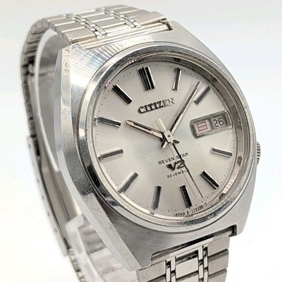 Citizen Seven Star V2 4-770188 Auto Day Date SS Silver Dial 37,7mm Herrenuhr