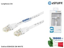 RJ45 Ethernet Gigabit eSTUFF Network Cable [Length 2m] UTP CAT 5e 10/100/1000 