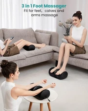 Nekteck Foot Massager with Heat & Foot Roller, Shiatsu Calf Leg Massager 