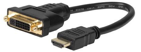MicroConnect DVIHDMI15CM HDMI to DVI-I Cable Converter 0.15m 1080p Gold-Plated