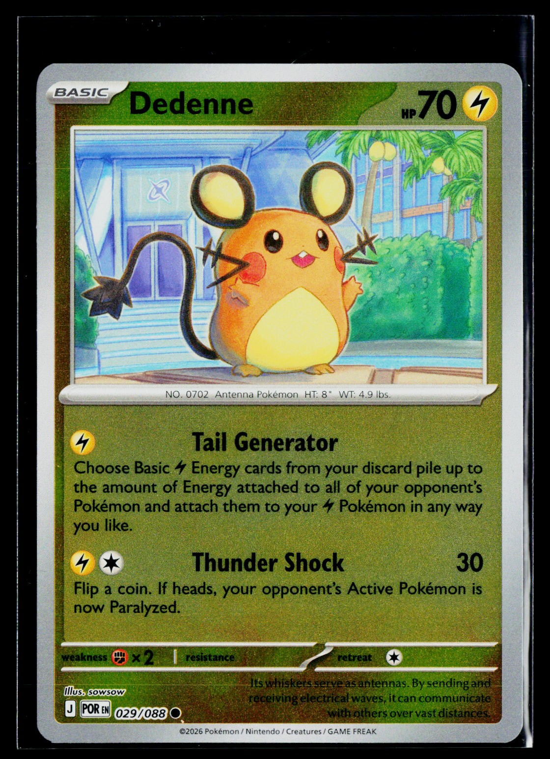 Dedenne Reverse Holo Common ME03: Perfect Order 029/088 NM
