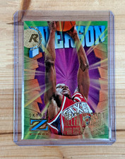 SkyBox 1996-97 Z Force Allen Iverson #151 Rookie Philadelphia 76ers NBA RC Card. rookie card picture