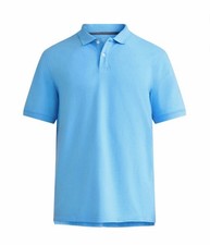 GEORGE Men  s Size 2XL 50-52 Pique Polo Shirt Short Sleeve   Azure Cove