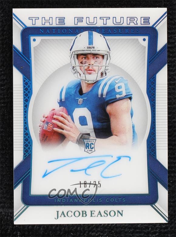 2020 Panini National Treasures The Future 18/25 Jacob Eason Rookie Auto RC 18m3