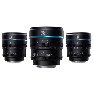 SIRUI Nightwalker Series 24mm + 35mm + 55mm T1.2 S35 Manual Focus Cine Lens Set