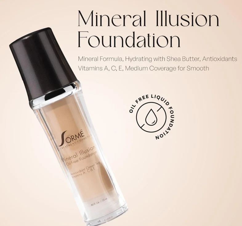 SORME MINERAL ILLUSION LIQUID FOUNDATION 711- GOLDEN LIGHT/NUGGET 0.8 fl oz - Image 3 of 4