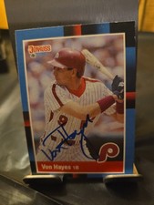Von Hayes Signed Autographed 1988 Donruss Philadelphia Phillies 