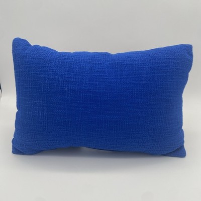 Room Essentials Lumbar 12x18  Toss Pillow Royal Blue Woven Texture 