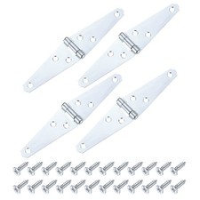 4Pcs Strap Hinges, 3 Inch Shed Door Hinges Gate Hinge with Screws, Silver
