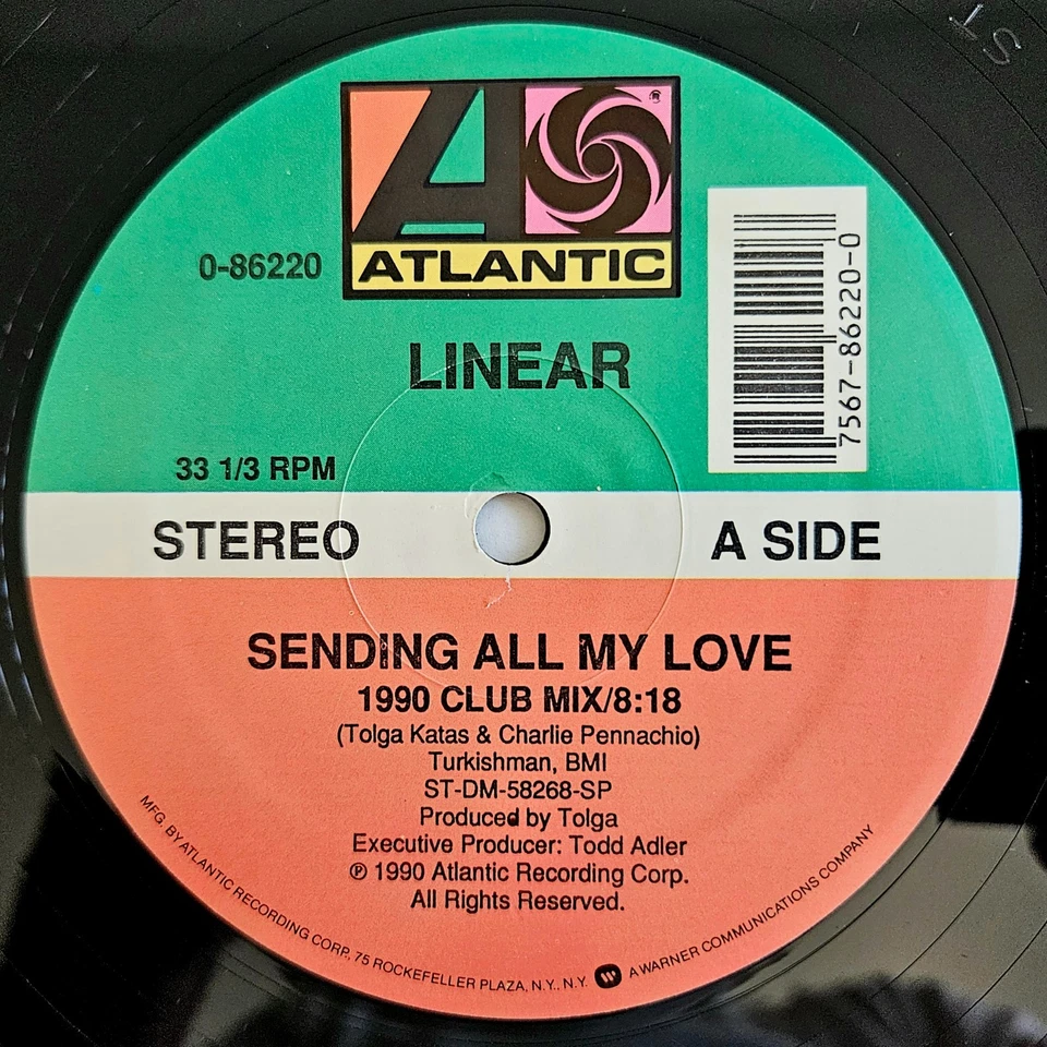 FREESTYLE - LINEAR - SENDING ALL MY LOVE - ATLANTIC RECORDS ORIGINAL PRESSING - Image 3 of 4