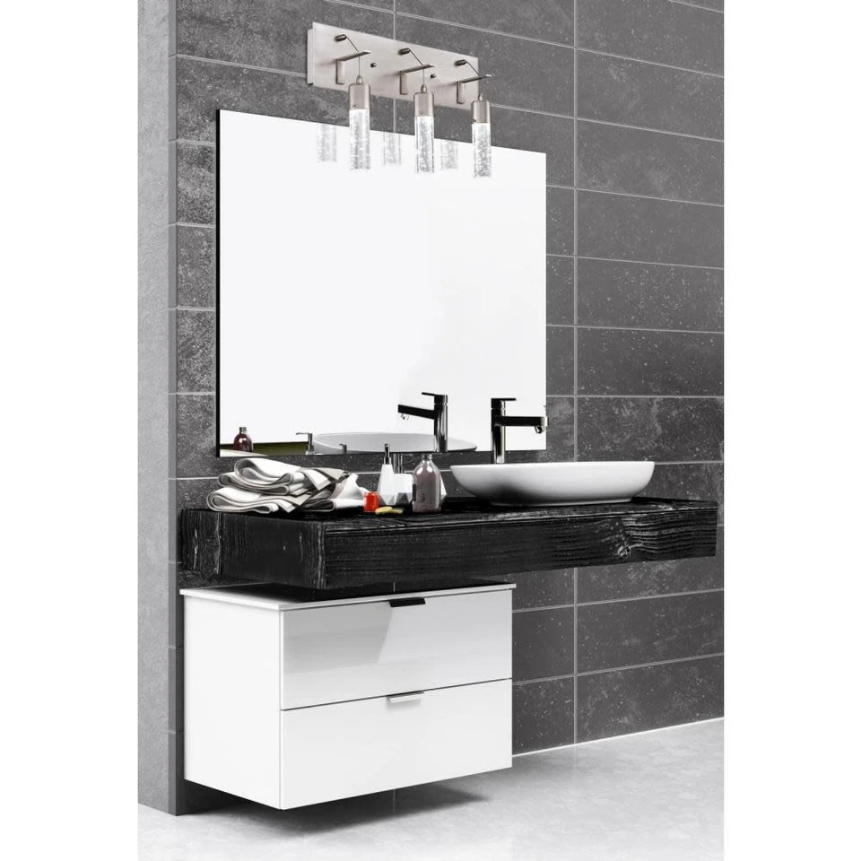 Aplique de pared LED Westinghouse 6372100 níquel cava 3 luces 13" H Foto 4 de 4