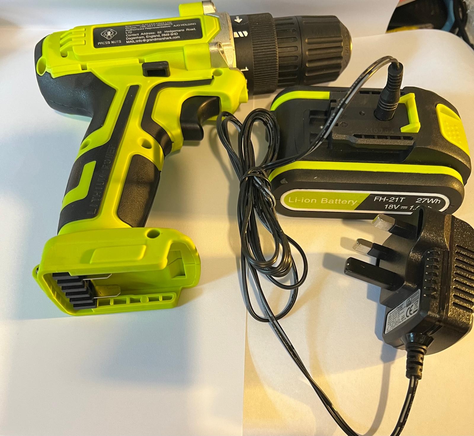 18V Electric Screwdriver Rechargeable Li-ION Battery Cordless Diver Drill New