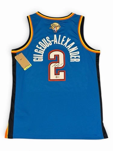 Shai Gilgeous Alexander Signed 2025 NBA Finals Jersey Thunder Beckett BAS COA
