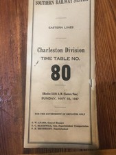 SOUTHERN RAILWAY SYSTEM CHARLESTON DIVISION T...