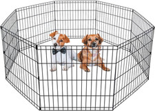 24 Inch Tall Dog Playpen Crate Fence Pet Kennel Play Pen Exercise Cage -8 Panel