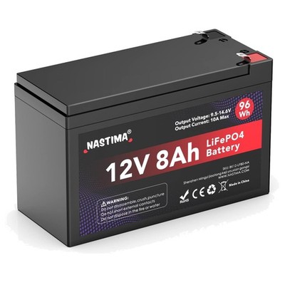 12V 8Ah LiFePO4 Batterie mit BMS Camping Wohnmobil Boot