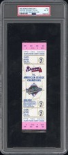 1992 World Series Game 7 Phantom Full Ticket Toronto Blue Jays PSA 8 POP 1