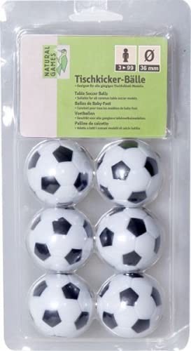 VEDES Großhandel GmbH - Ware NG Footballs for Kicker Pack of 6, Diameter 36 mm,