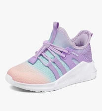 Girls Size 10 Tennis Shoes Lightweight Kids Sneakers Lace-up for Running/Walking