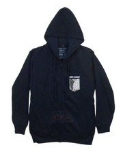 Attack On Titan Survey Corps Symbol Anime Junior Zip Up Hoodie Size XL
