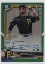 2018 Bowman Draft Chrome Pick Green Refractor 43/99 Travis Swaggerty Auto 2a9